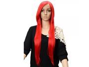 Stylish Long Bang Straight Hair Wig Red JKJ 153 T1664