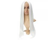 80cm Stylish Cosplay Straight Hair Wig without Bangs White
