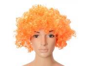 Fashionable Size S Cosplay Fans Curly Party Hair Wig Orange Yellow