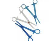 Plastic Sterile Disposable Slotted Navel Clamp Piercing Tool Blue