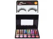 78 Color Eyeshadow Palette 10 Pairs False Eyelash with Glue Makeup Set 02
