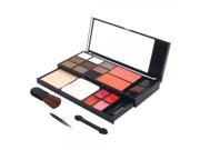 Makeup Cosmetic Eyeshadow Lip Gloss Powder Blush Set 01