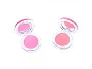 2pcs Music Flower D Mode Makeup Cosmetic Blush Palettes Pink Hot Pink