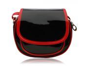 Newest Fashion Candy Color Patent Leather Messenger Bag Cosmetic Bag Black