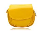 Newest Fashion Candy Color Patent Leather Messenger Bag Cosmetic Bag Yellow