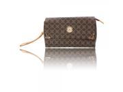 Newest Fashion G Word Pattern Lady Shoulder Bag with Double Services Dark Coffee