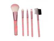 5pcs Professional Cosmetic Makeup Brush Set Pink 347C