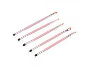 5pcs Top grade Double Heads Eye Shadow Brushes Pink