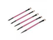 5pcs Double end Lip and Eye Shadow Brushes Rose Red