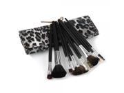 12pcs Professional Cosmetic Brushes Set with Colorful Bag Black