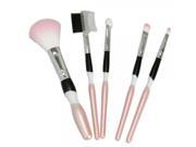 5pcs Personality Cosmetic Makeup Brush Set Black and Pink