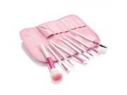 8pcs Professional Cosmetic Makeup Brush Set with Case Pink