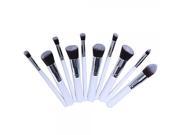 CB82054 10pcs High level Cosmetic Brushes Makeup Tool Set White Silver