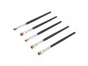 5pcs Practical and Top grade Eye Shadow Brushes Black