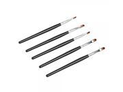 5pcs High Quality Practical and Convenient Lip Brushes Black