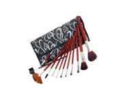 12pcs High Quality Cosmetic Makeup Brush Set B with Peach Heart Pattern Makeup Case FCBH11011