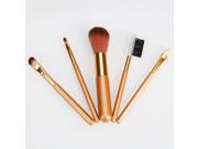 5pcs Pro Cosmetic Makeup Brush Set Golden FB204
