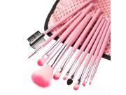 10pcs Top Grade Check Cosmetic Brush Kit Pink