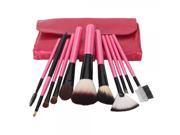 11pcs High Quality Professional Cosmetic Makeup Brush Set with Free Case Red