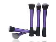 CB82055 5 in 1 Powder Blush Foundation Contour Makeup Brushes Cosmetic Tool Set Purple Black