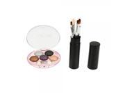 5 Colors Eye Shadow Palette with Cosmetic Brushes Set