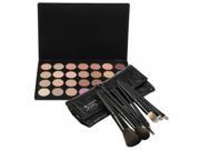 28 Colors Bright Makeup Cosmetic Eyeshadow Palette 3CE Brushes Kit Earthy Color