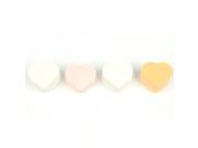 4pcs Genuine Malian Heart shaped Latex Free Face Sponge Powder Puff Pack White Orange Pink