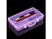 4 Compartment Plastic Craft Storage Tool Box Jewelry Container Cosmetic Case Transparent Pink YBL