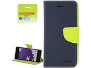 Cross Texture Horizontal Flip Magnetic Buckle Leather Case with Wallet Card Slots Holder for Infocus M210 Dark Blue Green