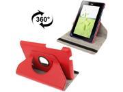 360 Degree Rotation Lichi Texture Leather Case with Holder for Acer Iconia B1 A71 Red