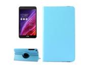 Litchi Texture 360 Degree Rotating Leather Case with Rubber Band 2 Gears Holder for ASUS Fonepad 8 FE380CG Blue