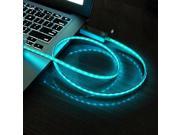Baby Blue Visible Light USB Sync Data Charging Cable for Samsung Galaxy S IV i9500 HTC One M7 Nokia Lumia 925 920 520 LG Optimus G Pro Length 80c