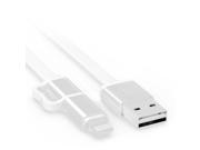 Baseus Dual port Pro Series 2 in 1 Multifunctional Micro USB 8 Pin to Double Sided USB Port Metal Head Date Cable Length 1 M Silver