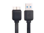 Noodle Style USB 3.0 Data Transfer Charge Sync Cable for Samsung Galaxy Note III N9000 Length 1m Black