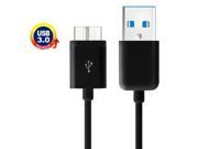 USB 3.0 Data Transfer Charge Sync Cable for Samsung Galaxy Note 3 N9000 Galaxy S5 G900 Length 1m Black