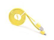 Noodle Style Micro USB Data Sync Charger Cable for Samsung HTC LG Sony Nokia etc Length 3m Yellow