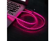 Red Visible Light USB Sync Data Charging Cable for Samsung Galaxy S IV i9500 HTC One M7 Nokia Lumia 925 920 520 LG Optimus G Pro Length 1m Red