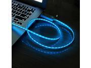 Blue Visible Light USB Sync Data Charging Cable for Samsung Galaxy S IV i9500 HTC One M7 Nokia Lumia 925 920 520 LG Optimus G Pro Length 1m