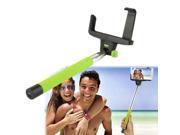 Extendable Bluetooth Hand Held Monopod Adjustable Handheld Selfie Monopod for Mobile Phones Support System above IOS 4.0 Android Green