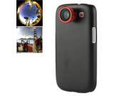 180 Degree Fisheye Lens 0.67X Wide Lens Marco Lens Plastic Case for Samsung Galaxy S3 i9300 Red