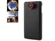 180 Degree Fisheye Lens 0.67X Wide Lens Marco Lens Plastic Case for Samsung Galaxy Note III N9000 Red