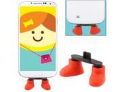 iShoes Micro 5 Pin USB Little Feet Style Anti dust Plug Holder for Samsung Galaxy S4 i9500 i9300 HTC One M7 and Other Mobile Phone Red