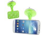 Universal Rotating Suction Cup Car Holder Desktop Stand for Samsung Galaxy S4 S3 i8190 i9200 iPhone 5 5C 5S Green