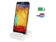 Desktop Dock Charger for Samsung Galaxy Note III N9000 White