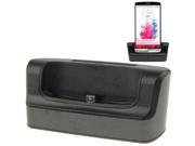 OTG USB Sync Battery Charger Dock Holder with External Mouse Keyboard Function For LG G3 D855 Black