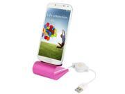 Desktop Dock Charger for Samsung Galaxy S4 Galaxy S4 mini S2I Note II Grand Trend Duos Premier HTC Nokia Sony Xperia Series etc Magenta
