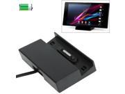 USB Desktop Magnetic Charging Dock for Sony Xperia Z3 Xperia Z2 Xperia Z1 Xperia Z with 4 Magnetic Stick Covers Cable Black