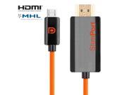 High Speed Micro USB Male SlimPort to HDMI Connector for Google Nexus 4 7 LG Optimus G Pro Fujitsu Stylistic QH582 ASUS PadFone Infinity Length 1.8m