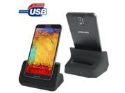 2 in 1 Dock Charger Extra Battery Charger USB Charging Cradle for Samsung Galaxy Note III N9000 Black