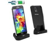 Desktop Charging Cradle with Micro USB Sync Data OTG Function for Samsung Galaxy S5 G900 Black